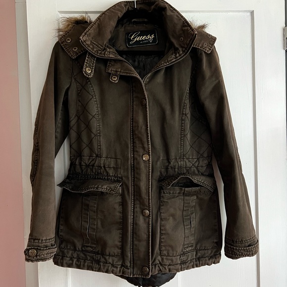 Guess Khaki jacket - Womens Small - Picture 1 of 14
